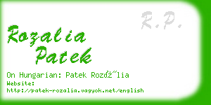 rozalia patek business card